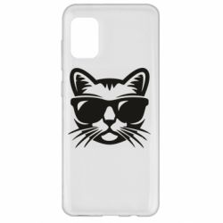 Чохол для Samsung A31 Сat in sunglasses
