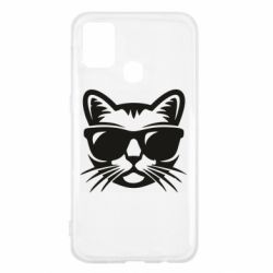 Чохол для Samsung M31 Сat in sunglasses