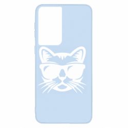 Чохол для Samsung S21 Сat in sunglasses - PrintSalon