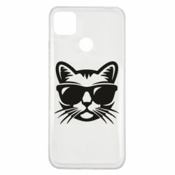 Чохол для Xiaomi Redmi 9c Сat in sunglasses - PrintSalon