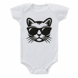 Дитячий бодік Сat in sunglasses