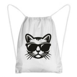 Рюкзак-мішок Сat in sunglasses - PrintSalon
