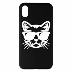 Чохол для iPhone X/Xs Сat in sunglasses - PrintSalon
