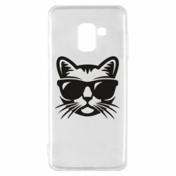Чохол для Samsung A8 2018 Сat in sunglasses - PrintSalon
