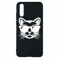 Чохол для Huawei P20 Сat in sunglasses - PrintSalon