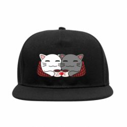 Снепбек Сats with plaid and coffee - PrintSalon