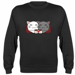 Світшот Сats with plaid and coffee - PrintSalon