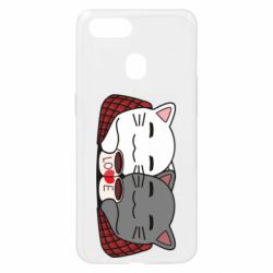 Чохол для Oppo A5s / A12Сats with plaid and coffee - PrintSalon