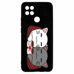 Чохол для Oppo A15s / A15 Сats with plaid and coffee - PrintSalon