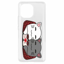 Чохол для Xiaomi Mi11 Сats with plaid and coffee - PrintSalon