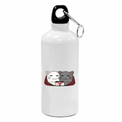 Фляга Сats with plaid and coffee - PrintSalon