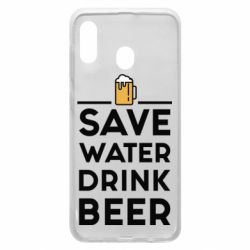 Чехол для Samsung A20 Save water Drink beer