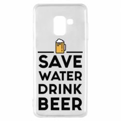 Чехол для Samsung A8 2018 Save water Drink beer