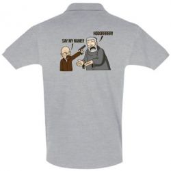 Мужское поло Say my name!! - PrintSalon