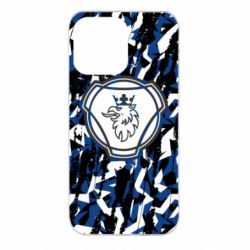 Чохол для iPhone 14 Pro Max Scania logo and grunge - PrintSalon
