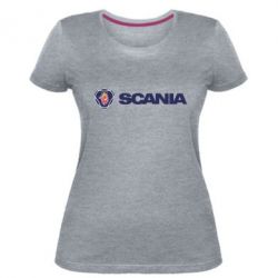 Женская премиум футболка Scania Logo - PrintSalon