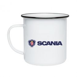 Кружка эмалированная Scania Logo - PrintSalon