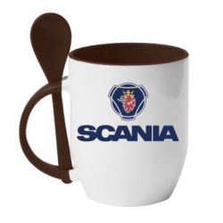 Чашка с ложкой Scania - PrintSalon
