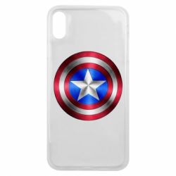 Чехол для iPhone Xs Max Щит Капитана Америка - PrintSalon