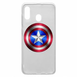 Чехол для Samsung A20 Щит Капитана Америка - PrintSalon