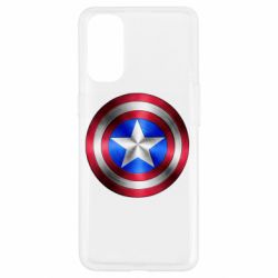 Чехол для Oppo Reno 4 Щит Капитана Америка - PrintSalon