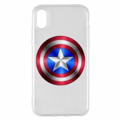 Чехол для iPhone X/Xs Щит Капитана Америка - PrintSalon