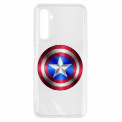 Чехол для Realme 6 Щит Капитана Америка - PrintSalon