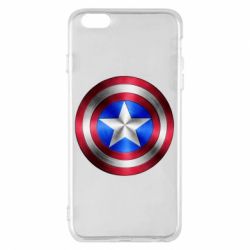 Чехол для iPhone 6 Plus/6S Plus Щит Капитана Америка - PrintSalon