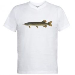 Чоловіча футболка з V-подібним вирізом Щука - PrintSalon