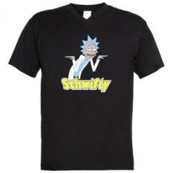 Мужская футболка  с V-образным вырезом Schwifty - PrintSalon