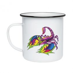 Кружка эмалированная Scorpion tattoo - PrintSalon