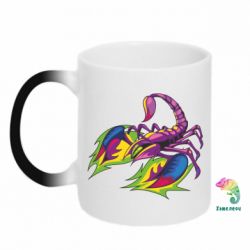 Чашка-хамелеон Scorpion tattoo - PrintSalon