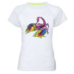 Женская футболка для спорта Scorpion tattoo - PrintSalon