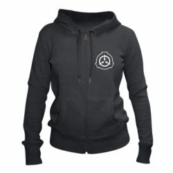 Женское худи на молнии SCP logo - PrintSalon