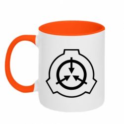Чашка двухцветная 320ml SCP logo - PrintSalon