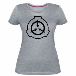 Женская премиум футболка SCP logo - PrintSalon