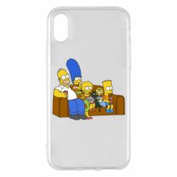 Чехол для iPhone X/Xs Семейство Симпсонов - PrintSalon