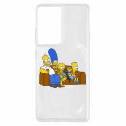 Чехол для Samsung S21 Ultra Семейство Симпсонов - PrintSalon