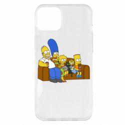 Чехол для iPhone 14 Plus Семейство Симпсонов - PrintSalon