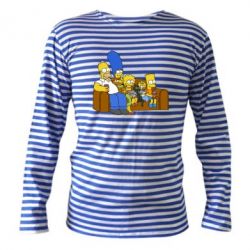 Тельняшка с длинным рукавом Семейство Симпсонов - PrintSalon