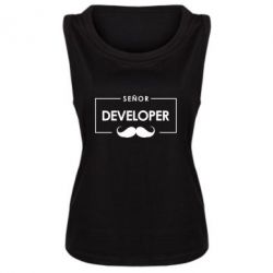 Женская майка Senor Developer - PrintSalon