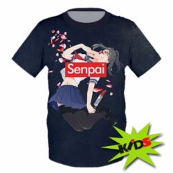 Детская 3D футболка Senpai