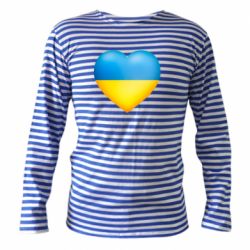 Тельняшка с длинным рукавом Серце патріота - PrintSalon