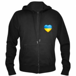 Мужская толстовка на молнии Серце патріота - PrintSalon