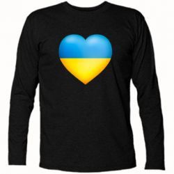 Футболка с длинным рукавом Серце патріота - PrintSalon
