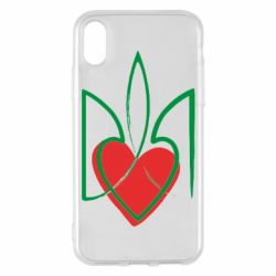 Чехол для iPhone X/Xs Серце з гербом - PrintSalon