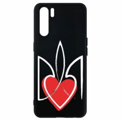 Чехол для Oppo A91/Reno3 Серце з гербом - PrintSalon