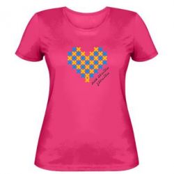 Женская футболка Серце з хрестиків - PrintSalon