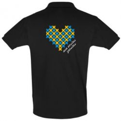 Мужское поло Серце з хрестиків - PrintSalon