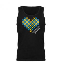 Мужская майка Серце з хрестиків - PrintSalon